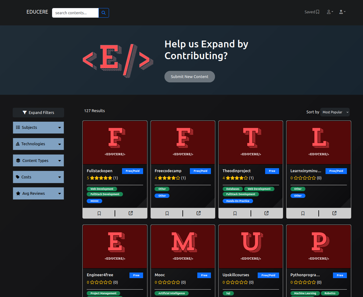 Educere Interface